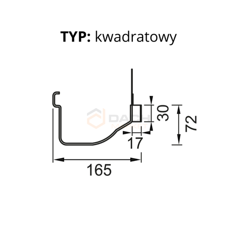 Hak DDC P kwadrat./półokr. Ruukki SIBA TECH