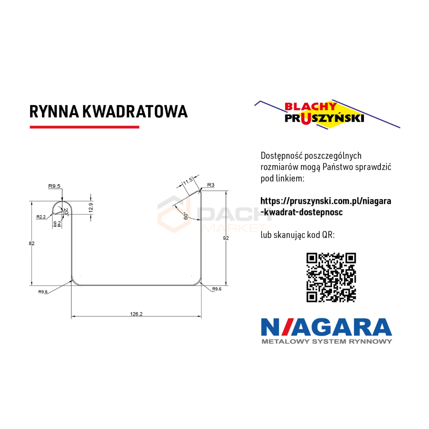 Rynna Blachy Pruszyński NIAGARA KWADRATOWA